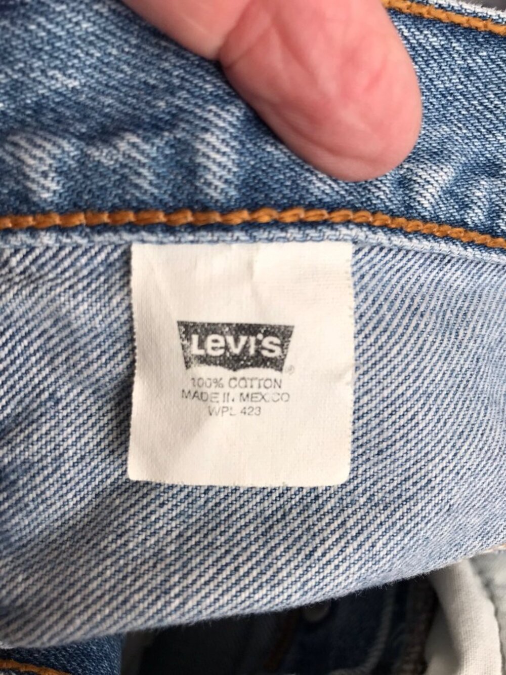 Vintage Levi 501 Jeans 40x30 act 36x29 2000 Y2K Button Fly Light Wash Levis VTG - Picture 8 of 10